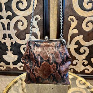 Neiman Marcus vintage reptile leather italy crossbody